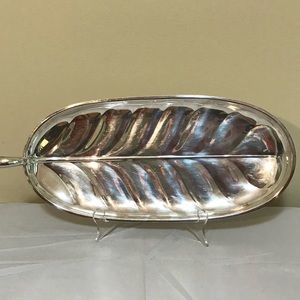 Silver plated leaf tray